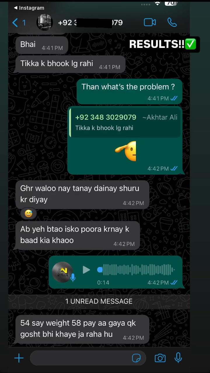 Verified customer WhatsApp Review